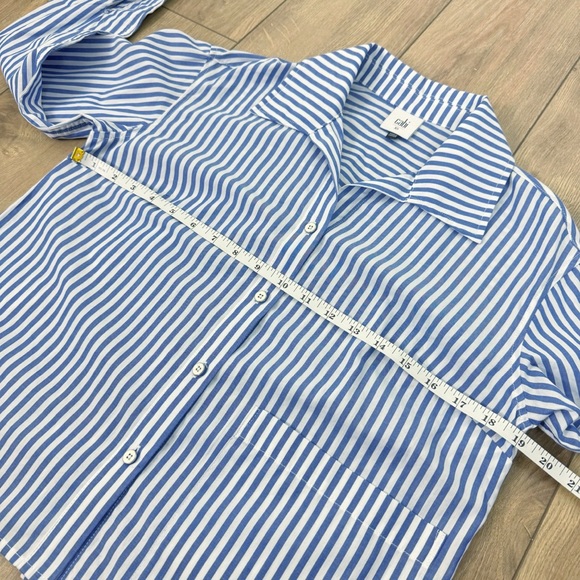 CAbi 6085 Prep School Blue Stripe Button Up Shirt Size XS EUC! - Picture 10 of 13
